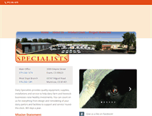 Tablet Screenshot of dairyspecialists.com